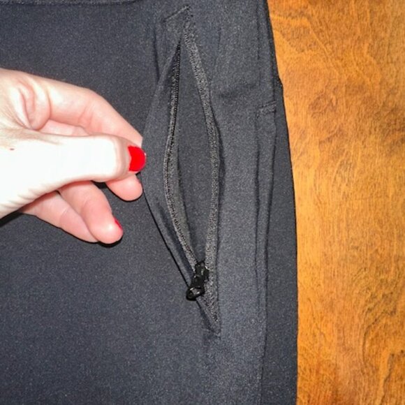 Tall Women Fleece Lined Jogger Hiking Pants with Zipper Pockets 30in In - Picture 4 of 9